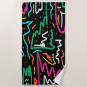 Fettneon-Kontrast-Party Abstrakt Strandtuch (Vorderseite)