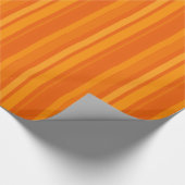 Fettorange Streifen Geschenkpapier (Ecke)