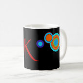 Fettpolka-Dot-Monogramm-Tasse Kaffeetasse (VorderseiteRechts)