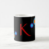 Fettpolka-Dot-Monogramm-Tasse Kaffeetasse (Mittel)