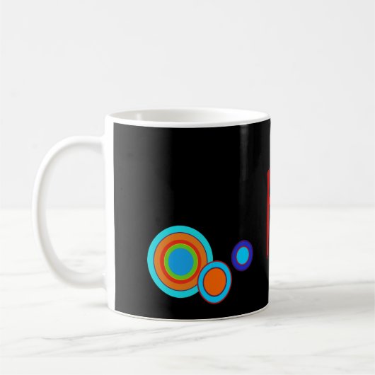 Fettpolka-Dot-Monogramm-Tasse Kaffeetasse (Links)