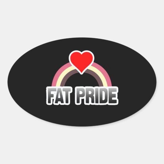 Fettpride Ovaler Aufkleber (Vorderseite)