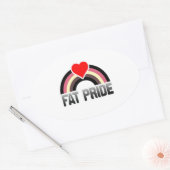 Fettpride Ovaler Aufkleber (Umschlag)