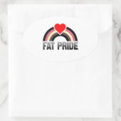 Fettpride Ovaler Aufkleber (Tasche)