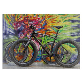 Fettrad und Flammen Schneidebrett