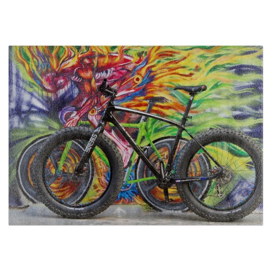 Fettrad und Flammen Schneidebrett (Vorderseite)