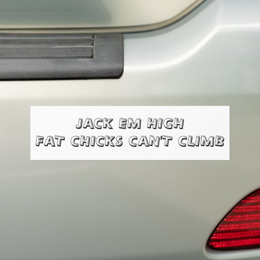 FETTREICHE KÜKEN JACK-EM KÖNNEN NICHT KLETTERN AUTOAUFKLEBER (Auf Auto)