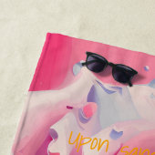 Fettrosa Rose in Bloom Gedicht Bohemisch Künstleri Strandtuch (Beispiel)