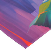 Fettrosa Rose in Bloom Gedicht Bohemisch Künstleri Tischdecke (Schrägansicht)