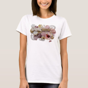 Fettrosa TRINK MIT MIR Grafik T-Shirt