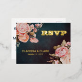 Fettrosa UAWG Foil Wedcard Folien Feiertagspostkarte (Vorderseite/Rückseite)