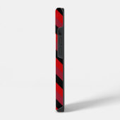 Fettrote Diagonalstreifen iPhone Hülle (Linke Seite)