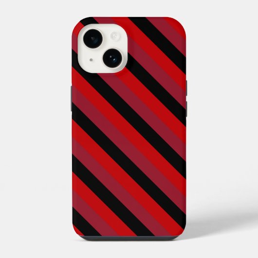 Fettrote Diagonalstreifen iPhone Hülle (Rückseite)