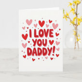 Fettrote "Ich liebe Daddy"-Karte Karte (Gelbe Blume)
