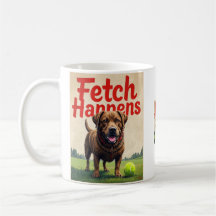 Fetts Happens Humorose Hundetasse Tasse
