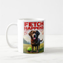 Fetts Happens Humorose Hundetasse Tasse