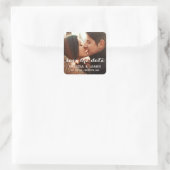 Fettschrift | Aufkleber mit Foto Save the Date (Tasche)