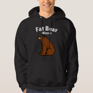 Fettschrift Bär Winter, Bär entspannt, Lustig Hoodie
