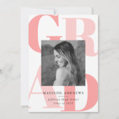 Fettschrift | Foto Graduation Party Einladung (Vorderseite)