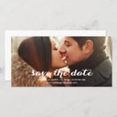 Fettschrift | Foto Save the Date Fotokarte (Vorne/Hinten)