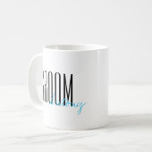 Fettschrift "Groom" Personalisierte Hochzeit Kaffeetasse (Vorderseite Links)