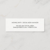 Fettschrift | Hallo (grau) Mini Visitenkarte (Rückseite)