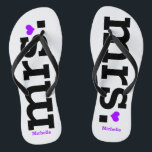 Fettschrift (lila) badesandalen<br><div class="desc">Spaß, maßgeschneiderte Hochzeitskippen</div>