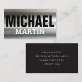 Fettschrift | Metallisch Visitenkarte (Vorne/Hinten)