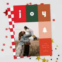 Fettschrift mit Joy Text Holiday Card