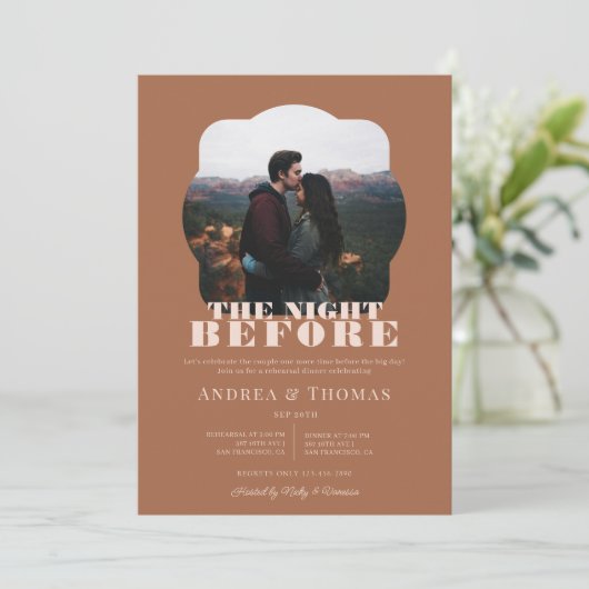 Fettschrift | Probe Dinner Einladung (Stehend Vorderseite)