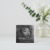 Fettschrift Typografie Foto Qr Code Fotografie Quadratische Visitenkarte (Stehend Vorderseite)