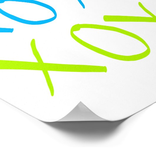 FettSchriftart XOXO Poster (Ecke)