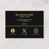 Fettschwarz und Gold, Visitenkarte für Social Medi (Vorderseite)