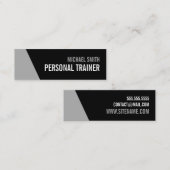 Fettschwarz und grau Personal Trainer Mini Visitenkarte (Vorne/Hinten)