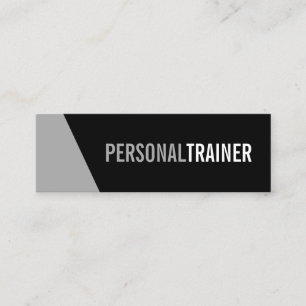 Fettschwarz und grau Personal Trainer Mini Visitenkarte