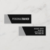 Fettschwarz und grau Personal Trainer Mini Visitenkarte (Vorne/Hinten)