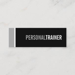 Fettschwarz und grau Personal Trainer Mini Visitenkarte