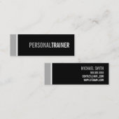 Fettschwarz und grau Personal Trainer Mini Visitenkarte (Vorne/Hinten)