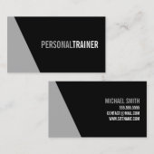 Fettschwarz und grau Personal Trainer Visitenkarte (Vorne/Hinten)