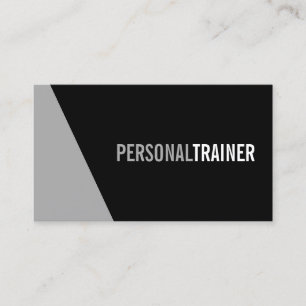 Fettschwarz und grau Personal Trainer Visitenkarte