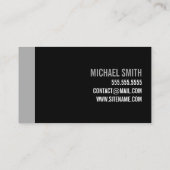 Fettschwarz und grau Personal Trainer Visitenkarte (Rückseite)