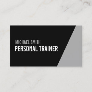 Fettschwarz und grau Personal Trainer Visitenkarte