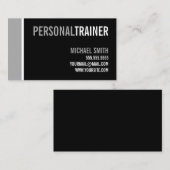 Fettschwarz und grau Personal Trainer Visitenkarte (Vorne/Hinten)