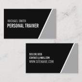 Fettschwarz und grau Personal Trainer Visitenkarte (Vorne/Hinten)