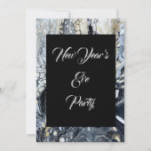 Fettschwarze Abstrakte Einladung (Vorderseite)