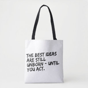 Fettschwarze Typografie Kreative Minimalistisch Tasche