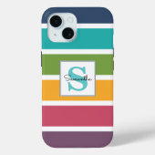 Fettstreifen Mit Monogramm Case-Mate iPhone Hülle (Rückseite)