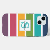 Fettstreifen Mit Monogramm Case-Mate iPhone Hülle (Rückseite (Horizontal))