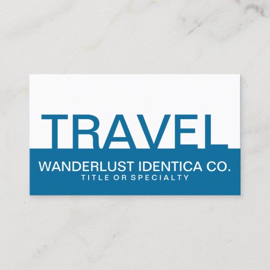FettTRAVEL (farblich anpassbar) Visitenkarte (Vorderseite)