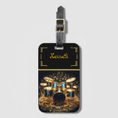 Fetttrommel und Gitarrenrock Inspiriert Gepäckanhänger (Vorderseite Vertikal)